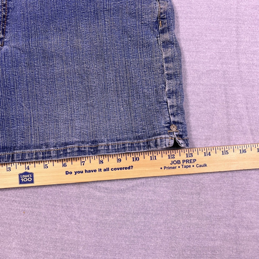 Faded Glory Stretch Zipper Pocket Mid Rise Denim Jean Shorts Womens 18 Denim - Picture 7 of 11